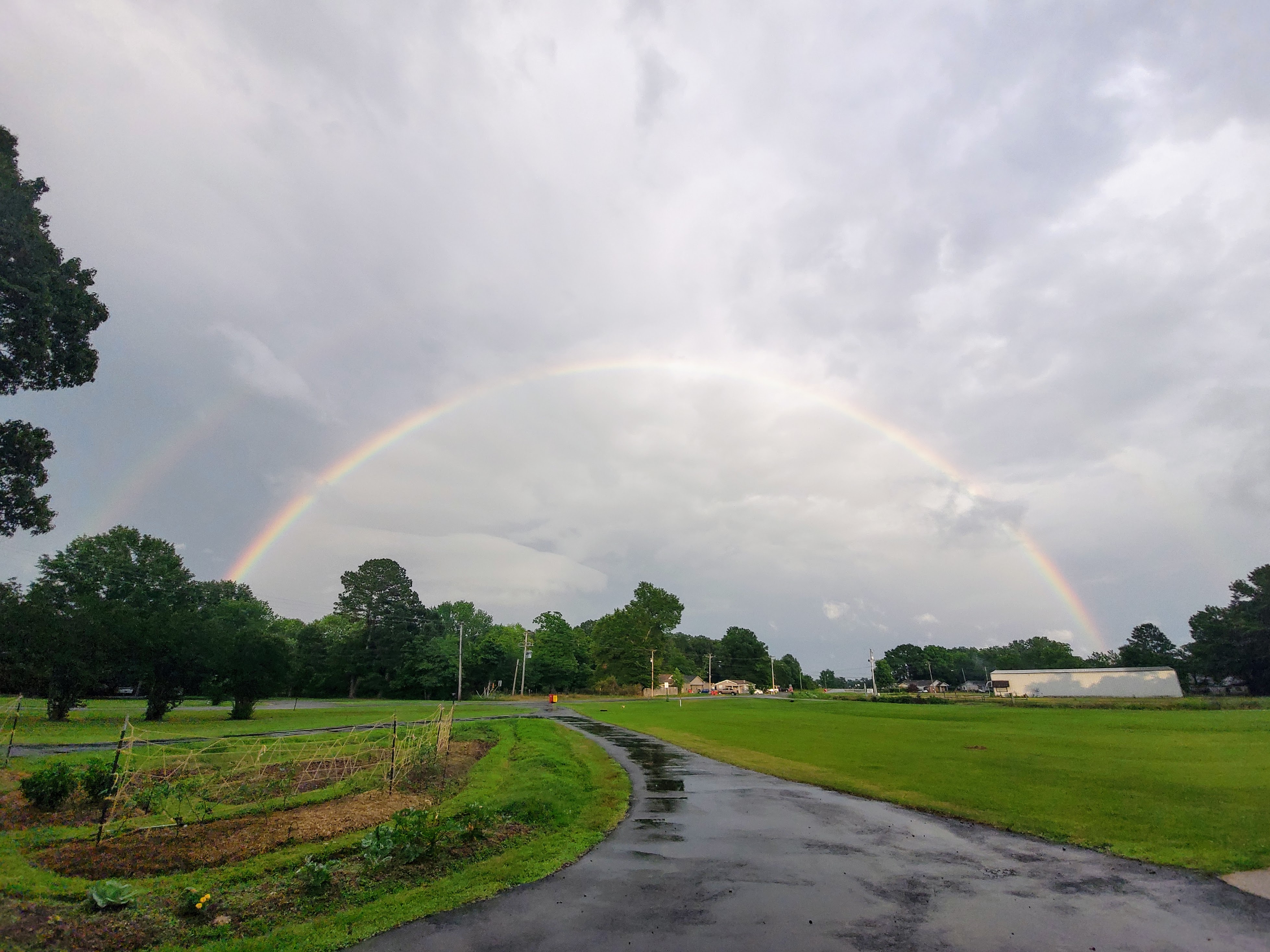 Double rainbow over the homestead